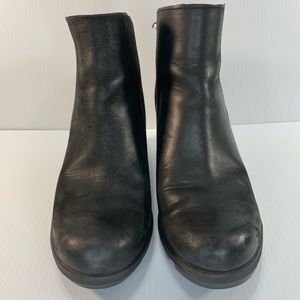 SOREL JOAN OF ARTIC wedge III BOOTS black sued size 8.5 zipper